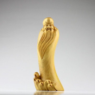 Holzfigur "Shou Xing", Buddha Figur, feinste Handarbeit