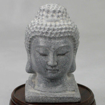 Buddha-Kopf Stein klein Garten Deko