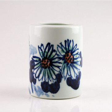Chinesische Vase "Chrysantheme", Porzellan blau-weiß