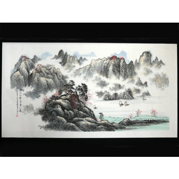 Chinesische Malerei "Spiegelsee", Peng Guo Lan