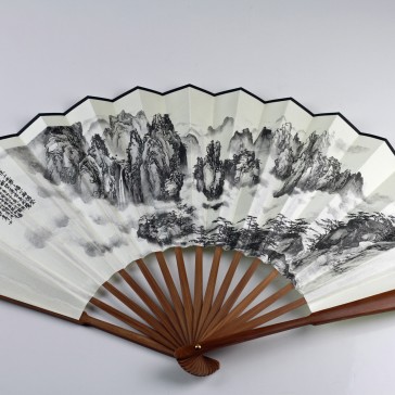 Chinesischer Wandfächer "Berglandschaft"