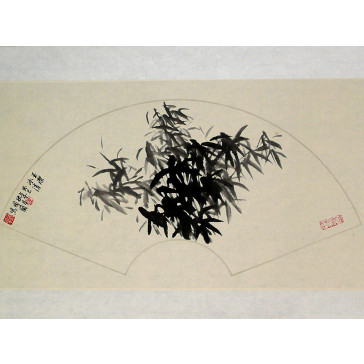 Chinesisches Fächerbild "Rein wie Jade, Pur wie Eis", Peng Guo Lan