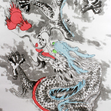 Chinesischer Drache, Rollbild Drache