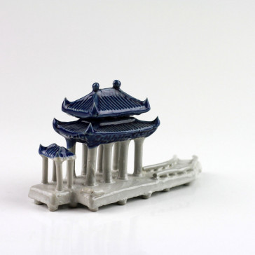 Keramik-Figur "Chinesisches Teehaus", Brunnen-Dekoration