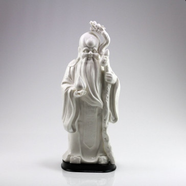 Porzellanfigur Sanxing Shou, chinesischer Glücksgott