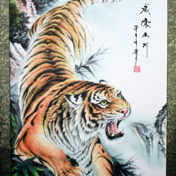 Rollbild Tiger, chinesisches Bild