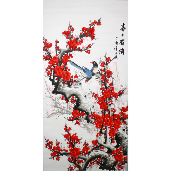 Chinesisches Rollbild General Guan Yu Bildrolle China chinesische Malerei 