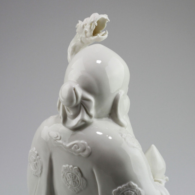 Chinesischer Gott der Gesundheit Porzellanskulptur Porzellan-Figur Sanxing SHOU 