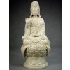 Blanc-de-Chine "Lianwo Guanyin", Porzellan-Figur Guan Yin Statue