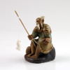 Bonsai-Figur Angler hellgrün, chinesische Keramikfigur