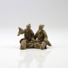 Bonsai-Figur "Philosophen", Tonfiguren als Pflanzen-Deko