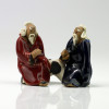 Bonsai-Figur "Zwei Gelehrte", chinesische Tonfiguren (M)