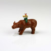 Keramik-Figur "Flötenspieler auf Büffel", Bonsai-Figur