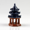 Bonsai-Figur "Tempel-Pagode", Keramik-Gebäude mit Schwingdächern