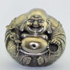 Buddha-Figur lachender Buddha, Budai Messing-Skulptur 10 cm
