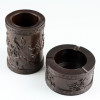 Chinesische Vase, Holzgefäß, Kalligrafie-Set aus Holz