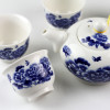 Chinesisches Teeservice "Pfingstrose", blau-weißes Porzellan handbemalt  