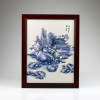 Chinesisches Porzellanbild "Palast im Winterzauber", Wandbild Keramik 