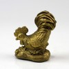 Die Chinesischen Tierkreiszeichen "Der Hahn" Bronzefigur goldfarben