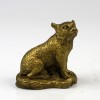 Die Chinesischen Tierkreiszeichen "Der Hund" Messing-Figur goldfarben