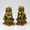 Fu-Hunde / Wächterlöwen Messing-Figuren, Tempelwächter