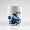 Chinesische Porzellan-Vase "Lotuszweig", Stiftehalter blau-weiß