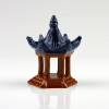 Bonsai-Figur "Pavillion mit Schwingdach", chinesische Keramikfigur (L)