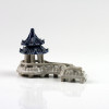 Bonsai-Figur "Chinesisches Teehaus", Brunnen-Dekoration Keramik (M)
