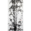 Rollbild "Bambus" schwarz-weiß, Hängerolle groß