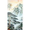 Rollbild Landschaft "Morgengruß", chinesische Bildrolle (groß)