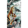 Rollbild "Tiger", chinesische Bildrolle, asiatische Wanddeko