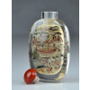 Snuff Bottle "Stadt am Fluss", chinesisches Glasfläschchen