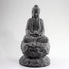 Steinskulptur "Buddha Amitabha auf Lotusthron", Stein-Statue groß
