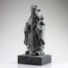 Steinskulptur "Lu Xing", chinesischer Glücksgott, massive Steinstatue groß
