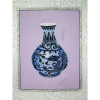 Stickbild "Ming-Vase" Chinesisches Bild Drachen, Stoff-Bild