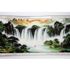 Wandbild "Rauschende Wasserfälle" chinesisches Rollbild (Querformat)