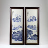 Wandbilder-Set Porzellan blau-weiß, chinesische Porzellan-Bilder A