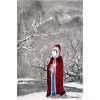 Chinesische Malerei "Winterblumen", Tuschezeichnung von Wang Xuan