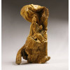 Wurzelholz-Figur "Tsai Shen", chinesische Holz-Skulptur