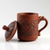 Deckel-Teetasse "Drachenornament", große Yixing Ton-Teetasse