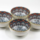 Reisschalen-Set 4-teilig, asiatische Beilagenschalen Porzellan