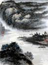 Peng Guo Lan "Fährenüberfahrt", chinesische Malerei