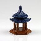 Keramikfigur "Tempel-Pavillon", chinesische Garten-Dekoration