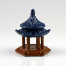 Keramikfigur "Tempel-Pavillon", chinesische Garten-Dekoration