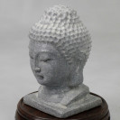 Steinfigur Buddha-Kopf, Stein Buddha massiv