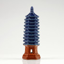Chinesische Pagode, Keramikfigur, asiatische Garten-Deko (L)