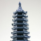Chinesische Keramik-Pagode Pflanzendekoration , Bonsai-Deko (XL)