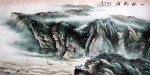 Landschaftsmalerei "Küstennebel", chinesische Tuschemalerei