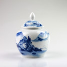 Teedose Porzellan mit Aromaverschluß, Chinesische Teeurne (groß)