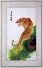 Stickbild Tiger, chinesisches Tiger-Bild aus Stoff